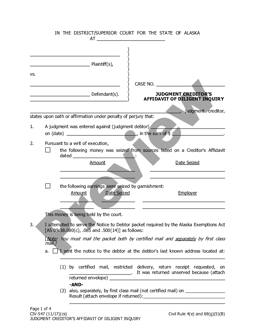 Affidavit Of Attempted Service With Court Us Legal Forms