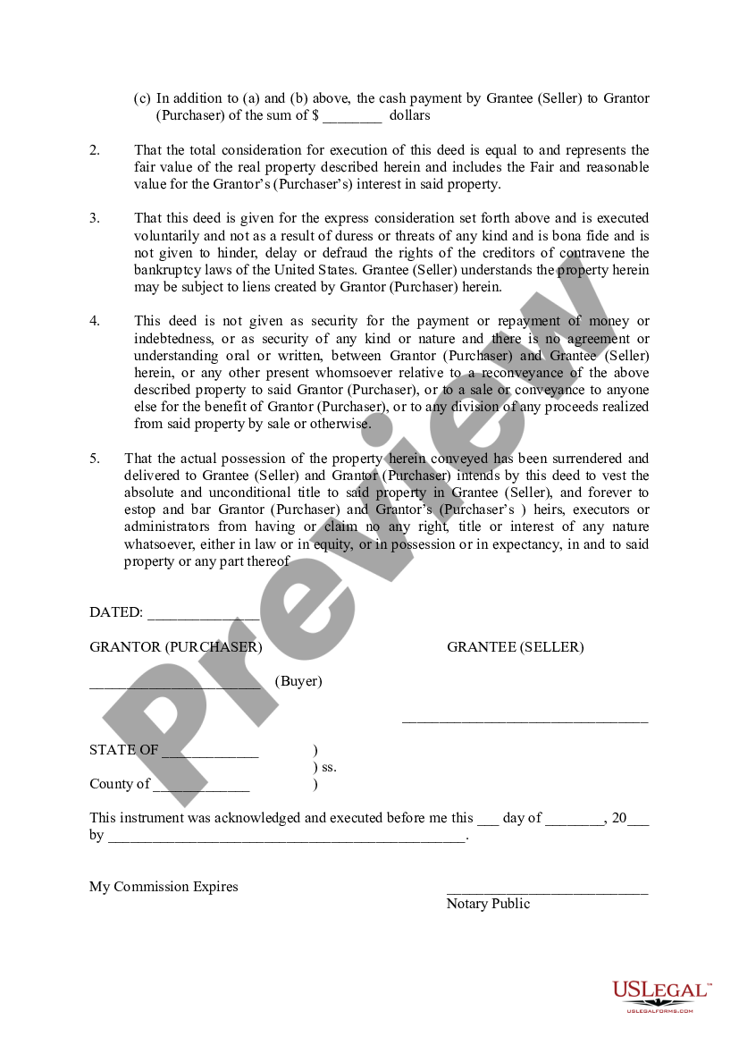 Gilbert Arizona Deed In Lieu Of Forfeiture Agreement Us Legal Forms