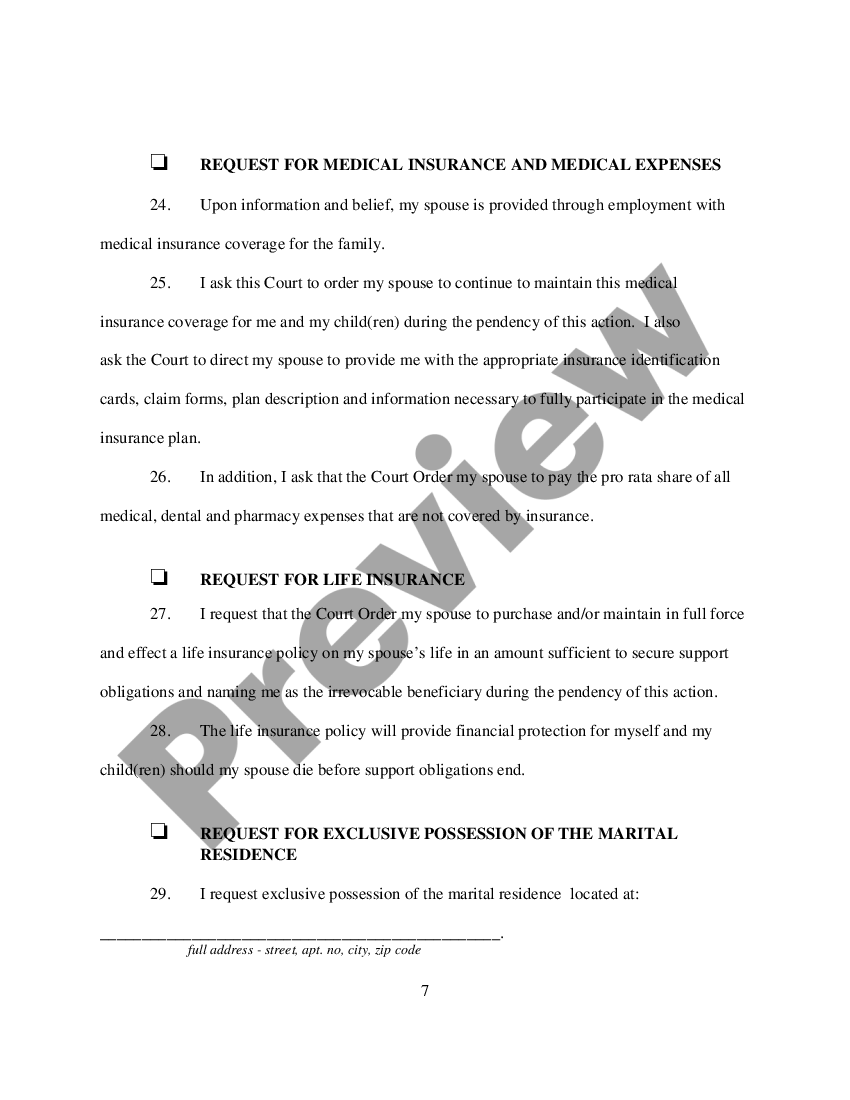 New York Affidavit In Support Of Motion For Temporary Relief Us Legal