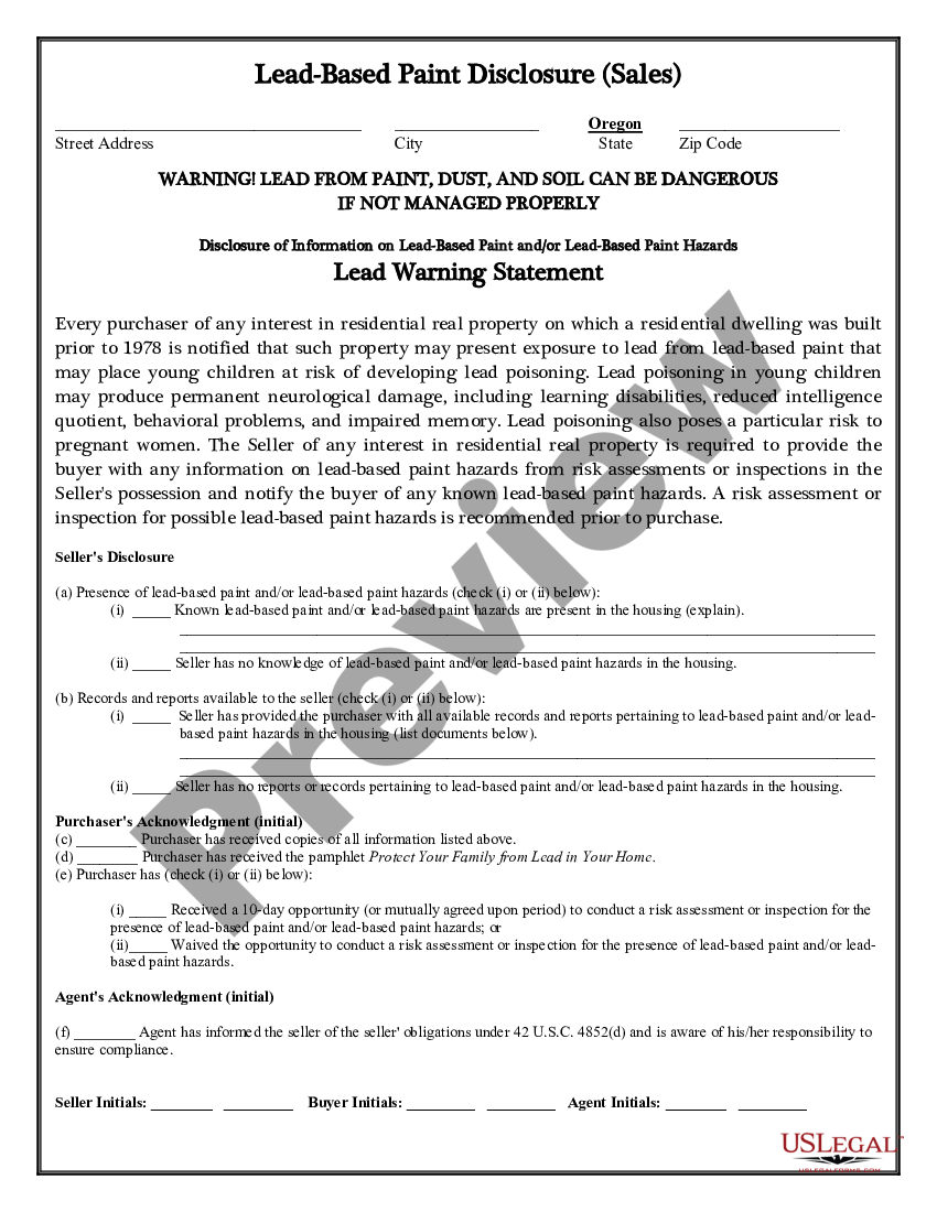 Lead Based Paint Form Printable For Rental Transaction Us Legal Forms