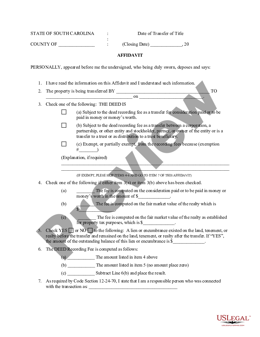 South Carolina Quitclaim Deed From Husband To Himself And Wife