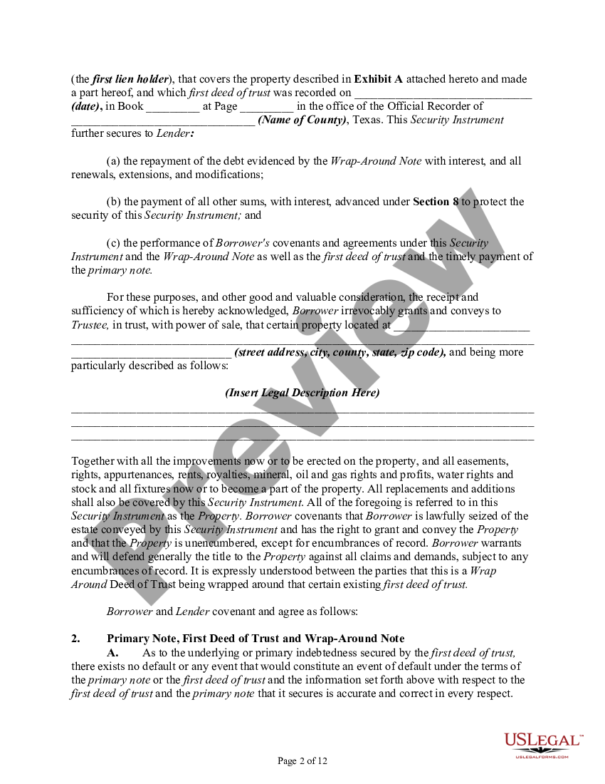 Texas Trust Deed With Life Estate Form Us Legal Forms