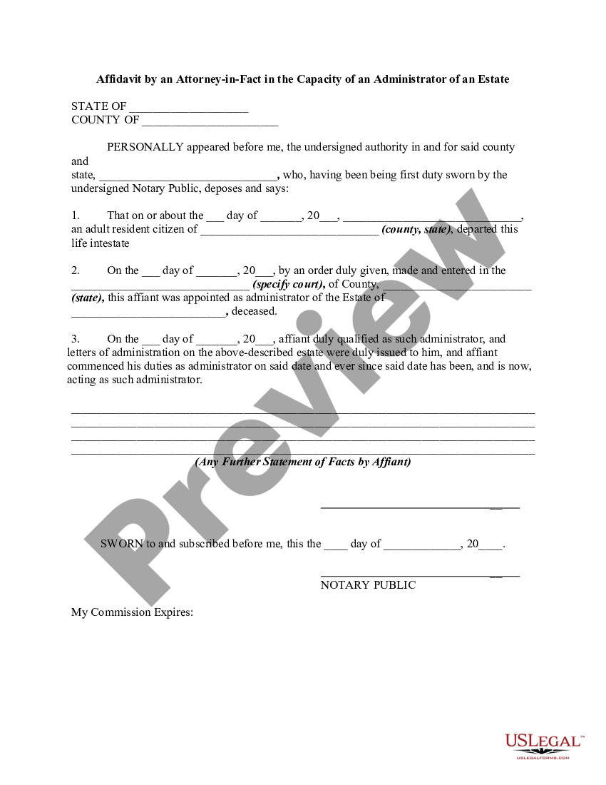 Affidavit By An Attorney In Affidavit Attorney In Fact Us Legal Forms