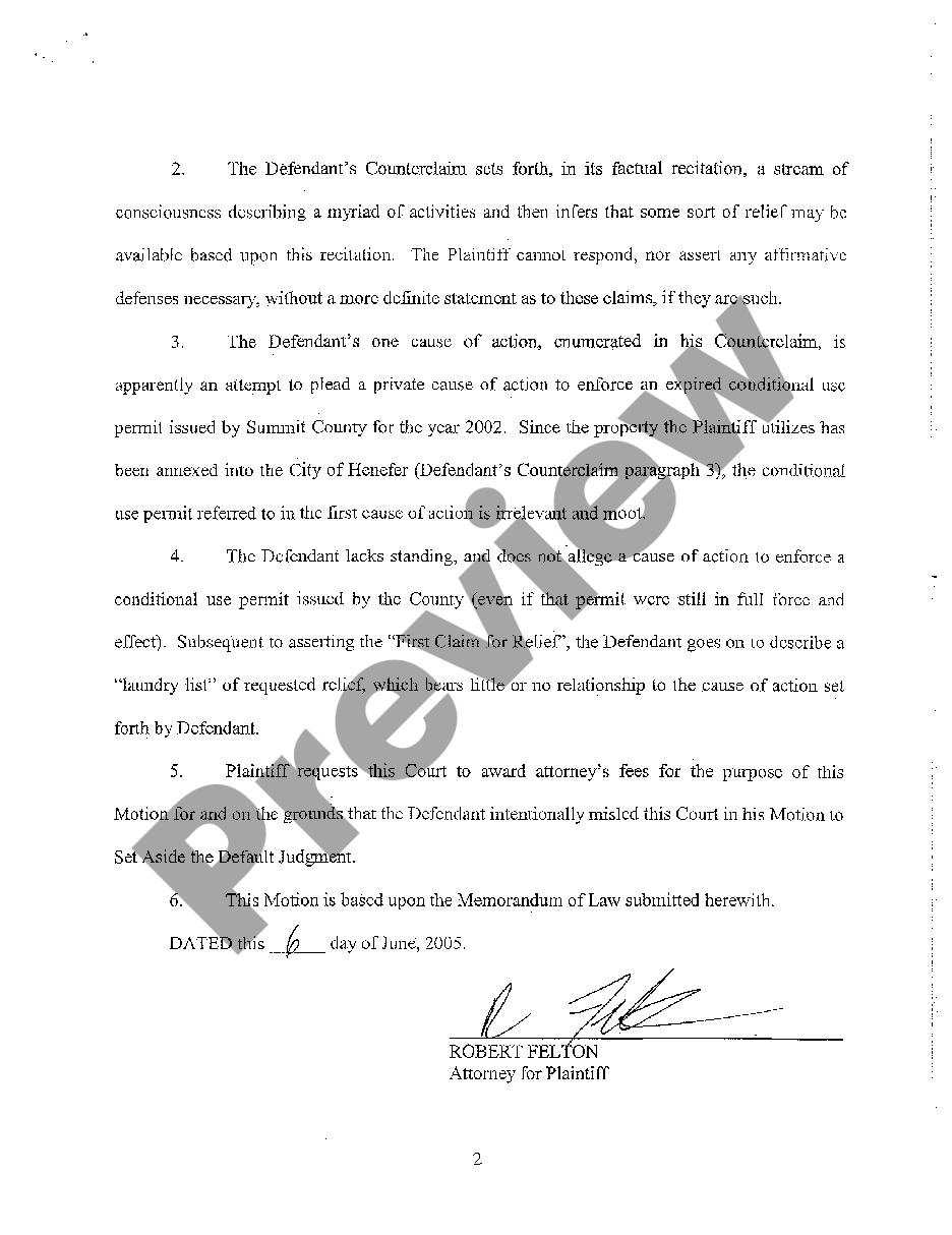 Utah Motion To Dismiss And For More Definite Statement Us Legal Forms