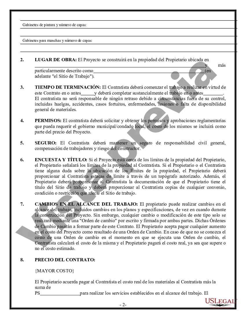 Preview Contrato de pintura para contratista