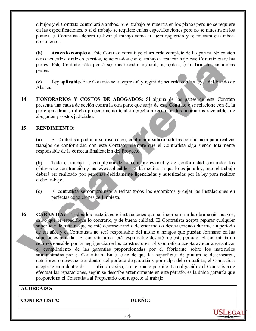 Preview Contrato de pintura para contratista