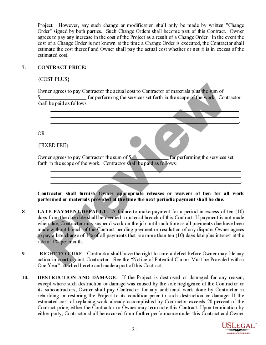 Preview Trim Carpenter Contract for Contractor