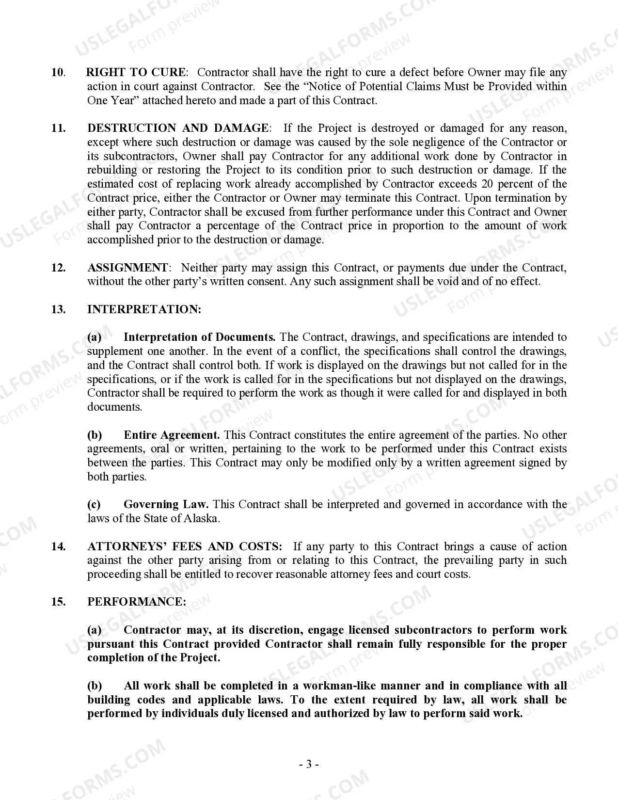 Preview Insulation Contract for Contractor