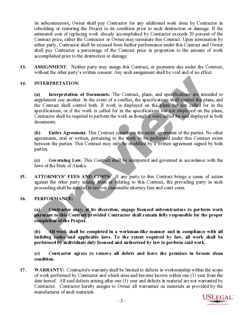 Preview Paving Contract for Contractor