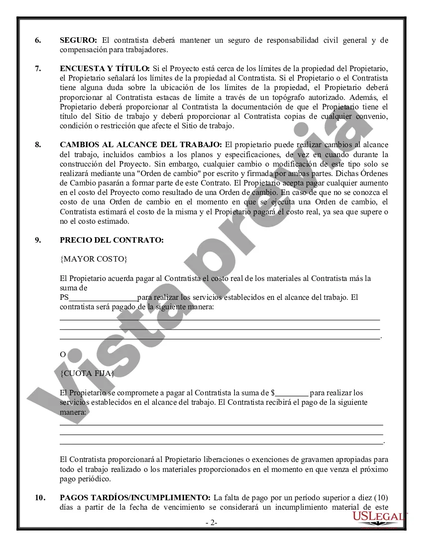 Preview Contrato de trabajo en el sitio para el contratista