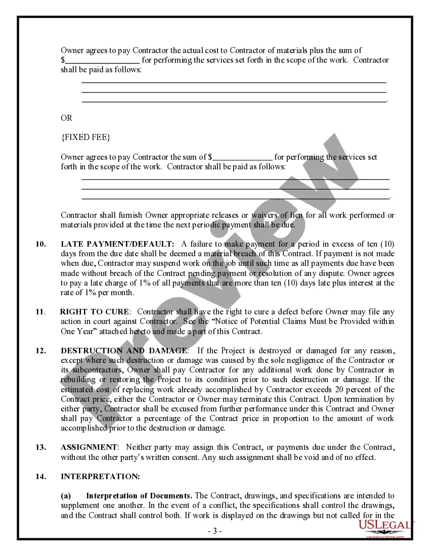 Preview Foundation Contract for Contractor
