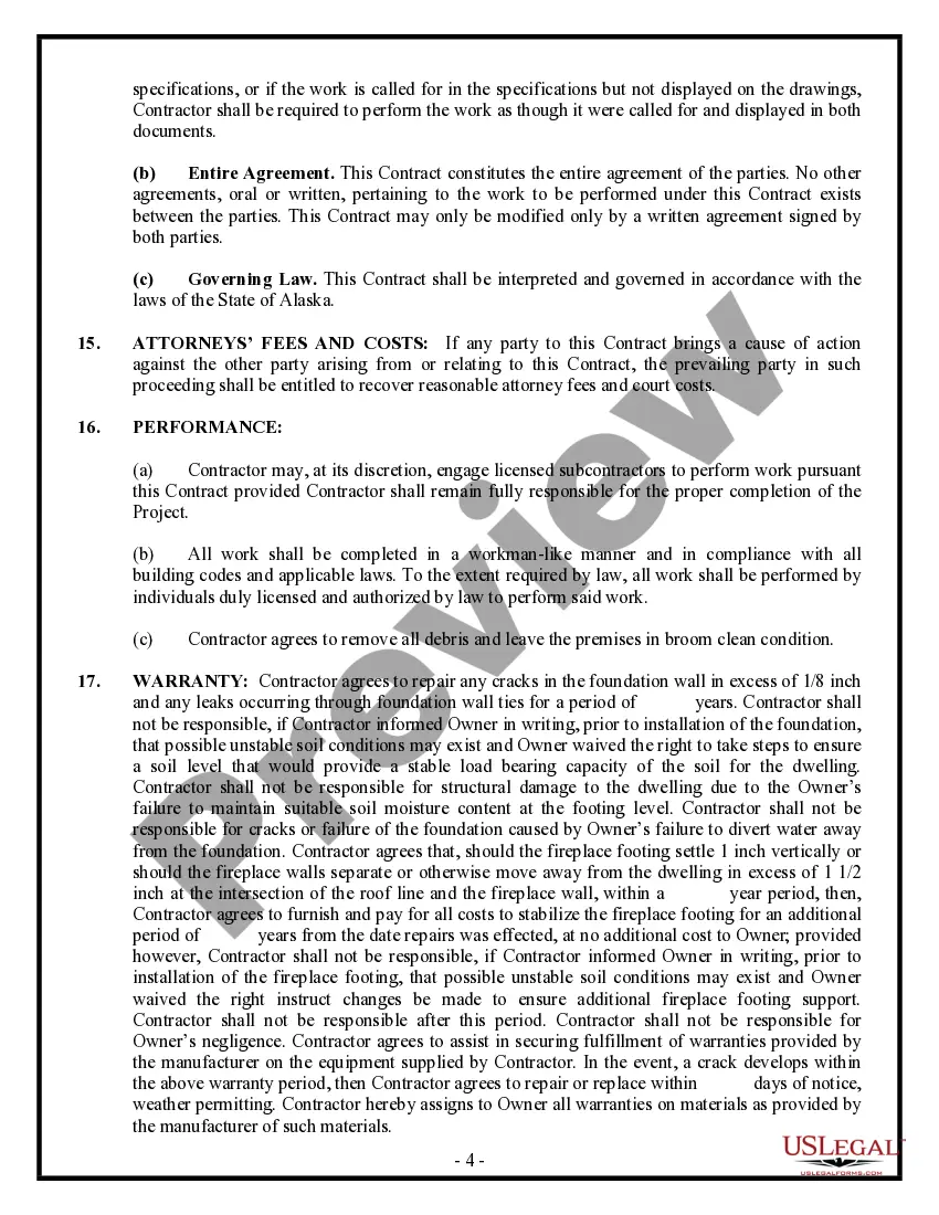 Preview Foundation Contract for Contractor