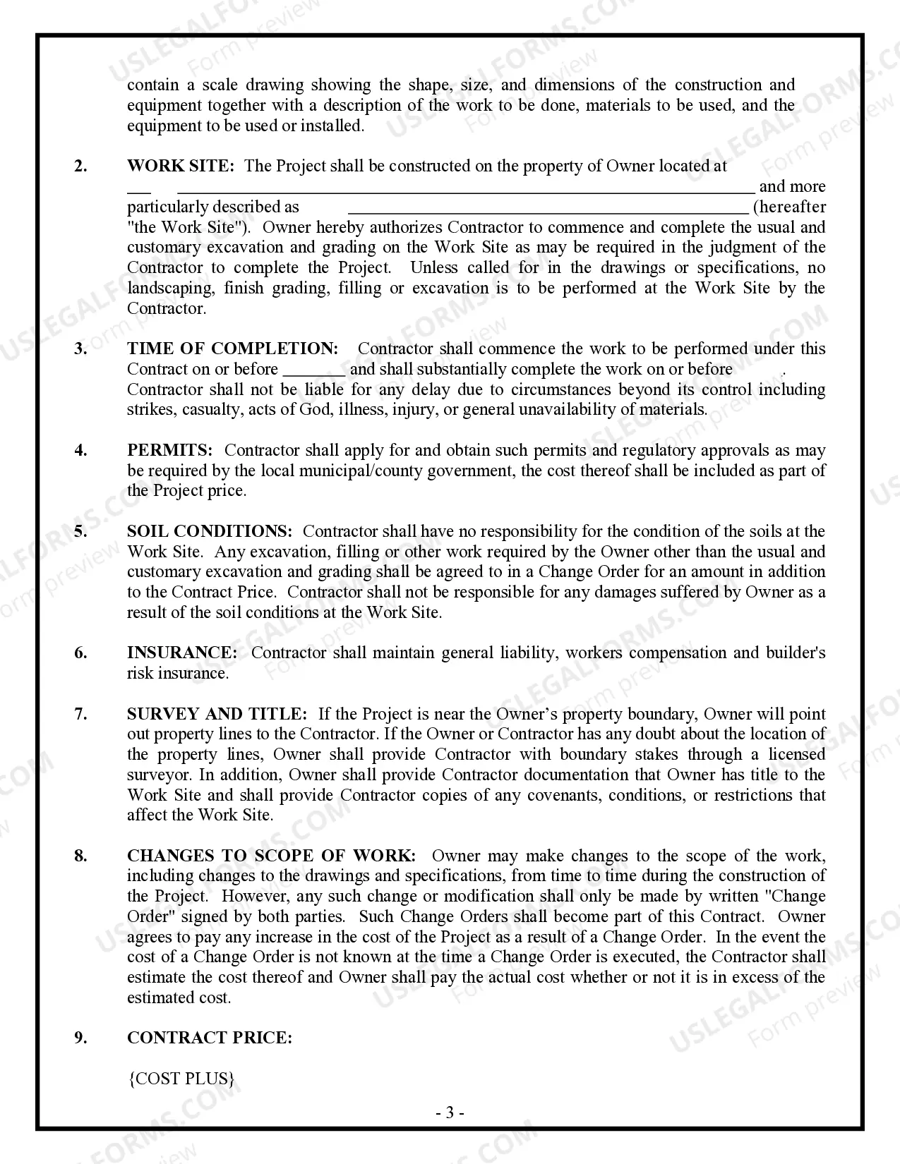 Preview Plumbing Contract for Contractor