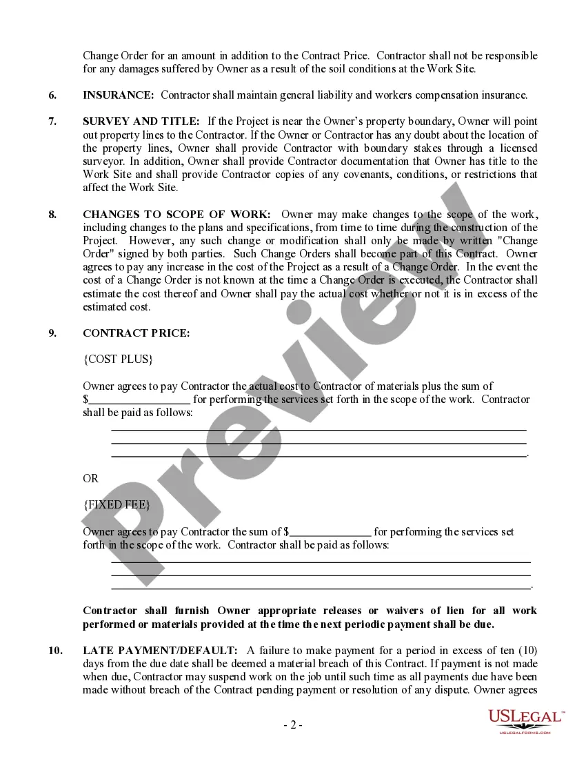 Preview Brick Mason Contract for Contractor