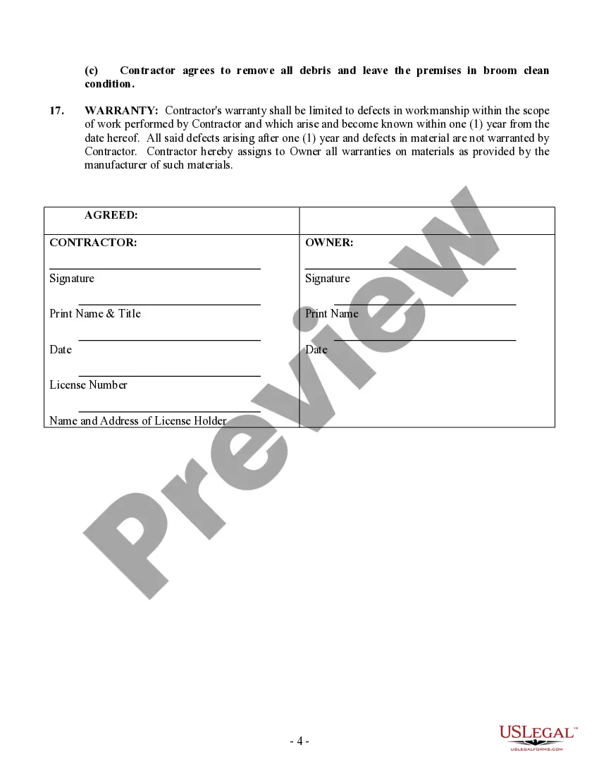 Preview Brick Mason Contract for Contractor