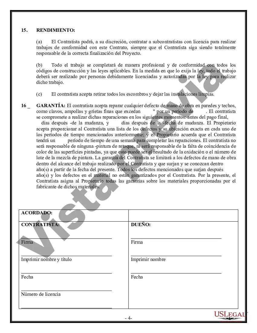 Preview Contrato de paneles de yeso de yeso para contratista