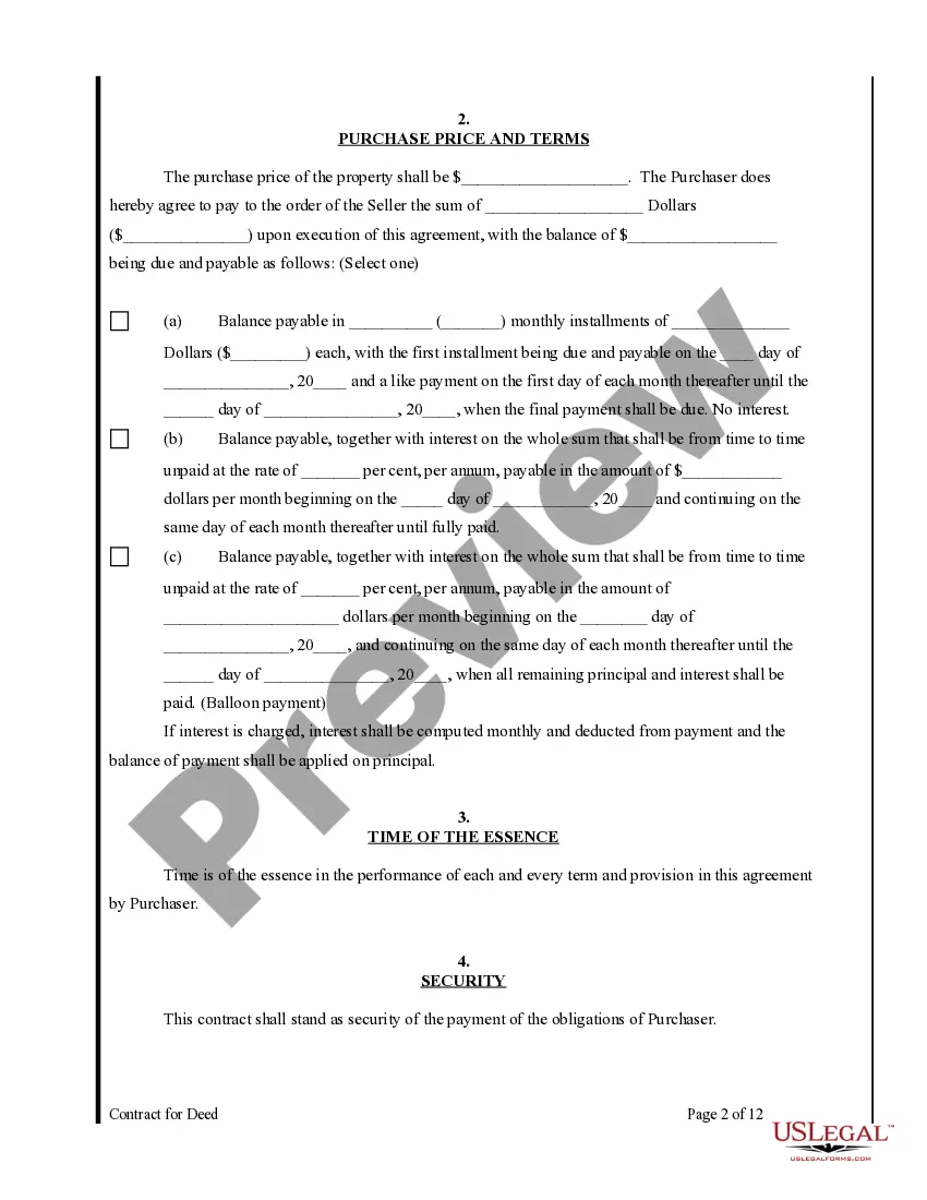 Get Agreement or Contract for Deed for Sale and Purchase of Real Estate a/k/a Land or Executory Contract Preview Agreement or Contract for Deed for Sale and Purchase of Real Estate a/k/a Land or Executory Contract