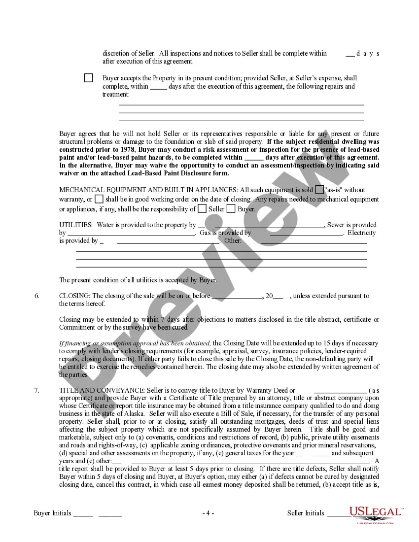 Preview Contract for Sale and Purchase of Real Estate with No Broker for Residential Home Sale Agreement