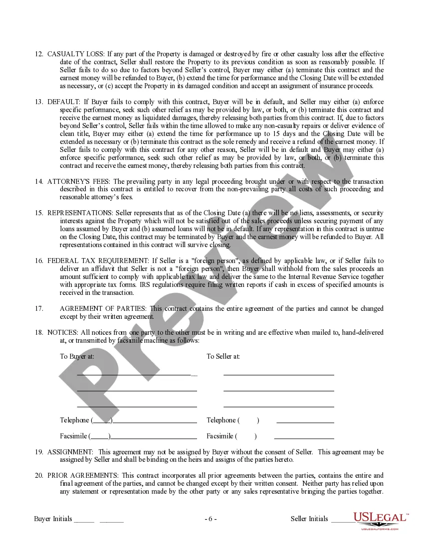 Preview Contract for Sale and Purchase of Real Estate with No Broker for Residential Home Sale Agreement