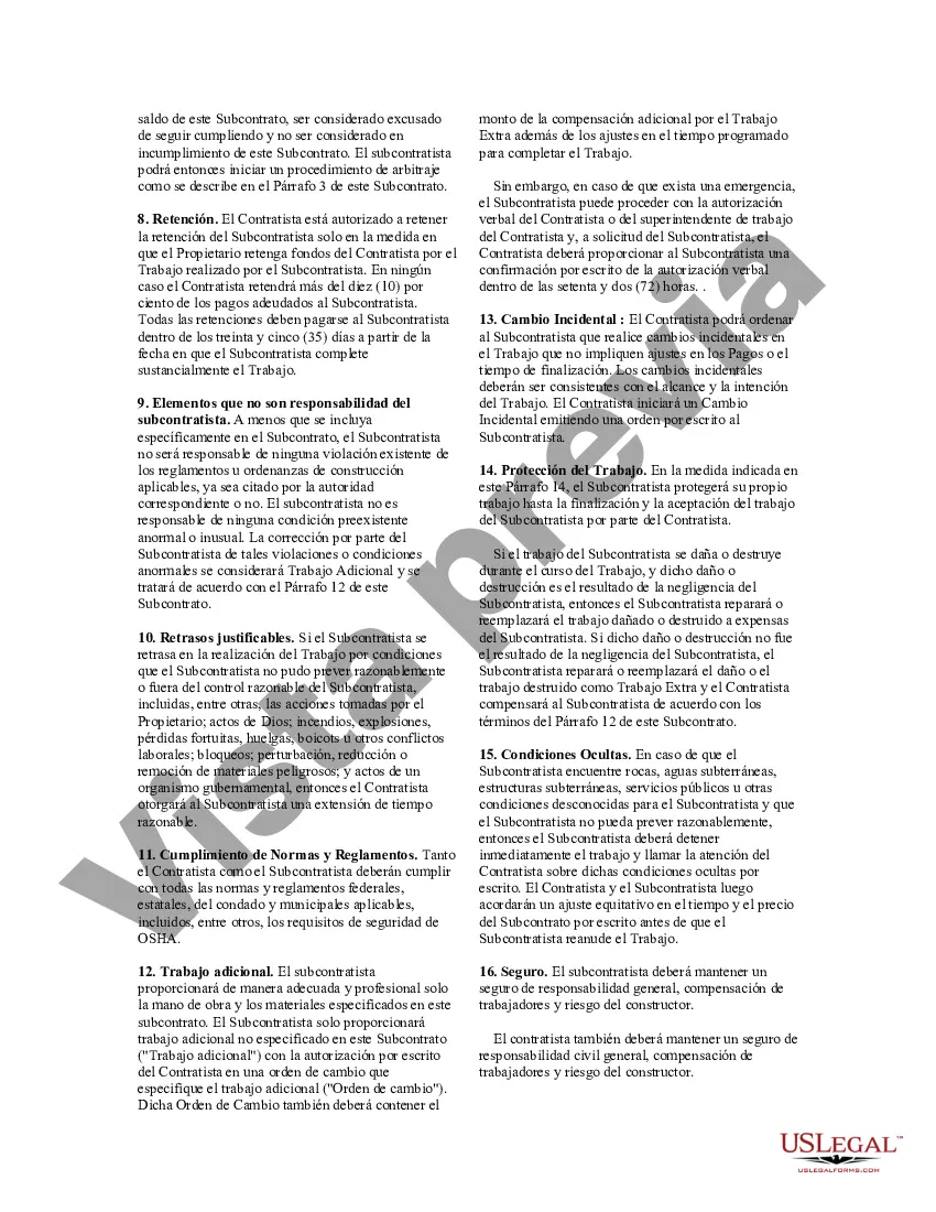 Preview Acuerdo de subcontratista