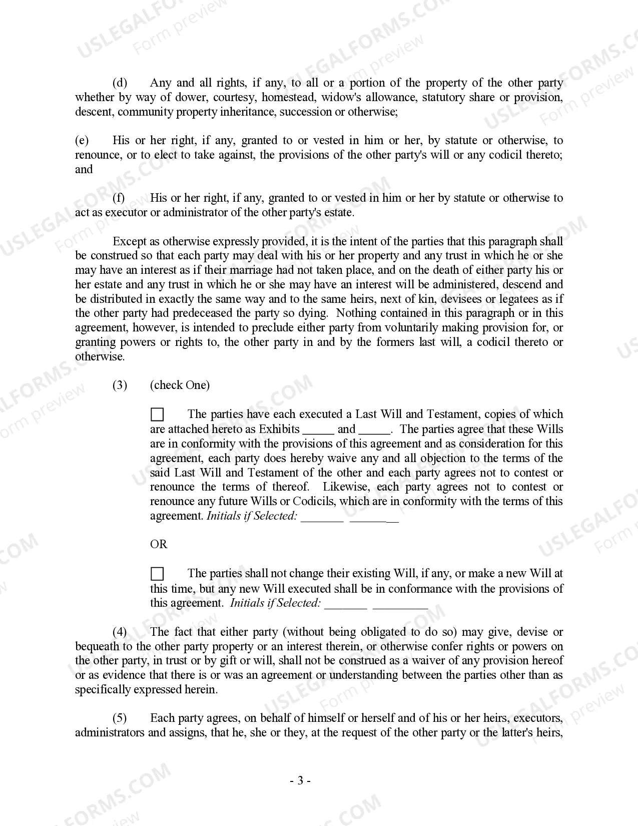 Preview Alaska Prenuptial Premarital Agreement without Financial Statements