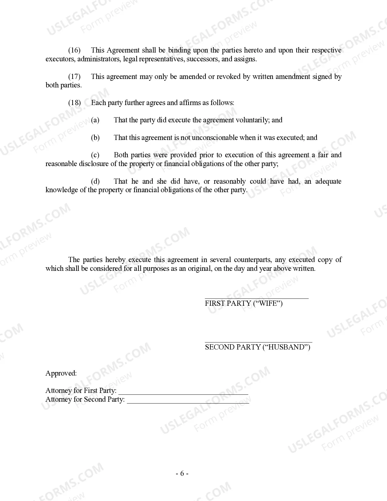 Preview Alaska Prenuptial Premarital Agreement without Financial Statements