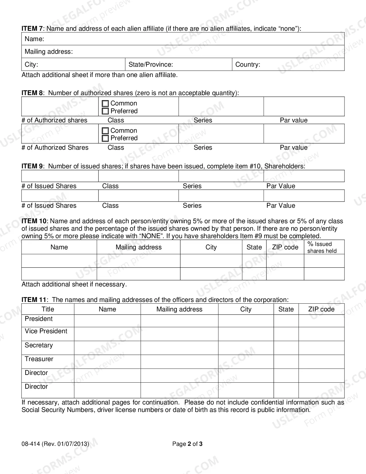 Preview Alaska Registration of Foreign Corporation