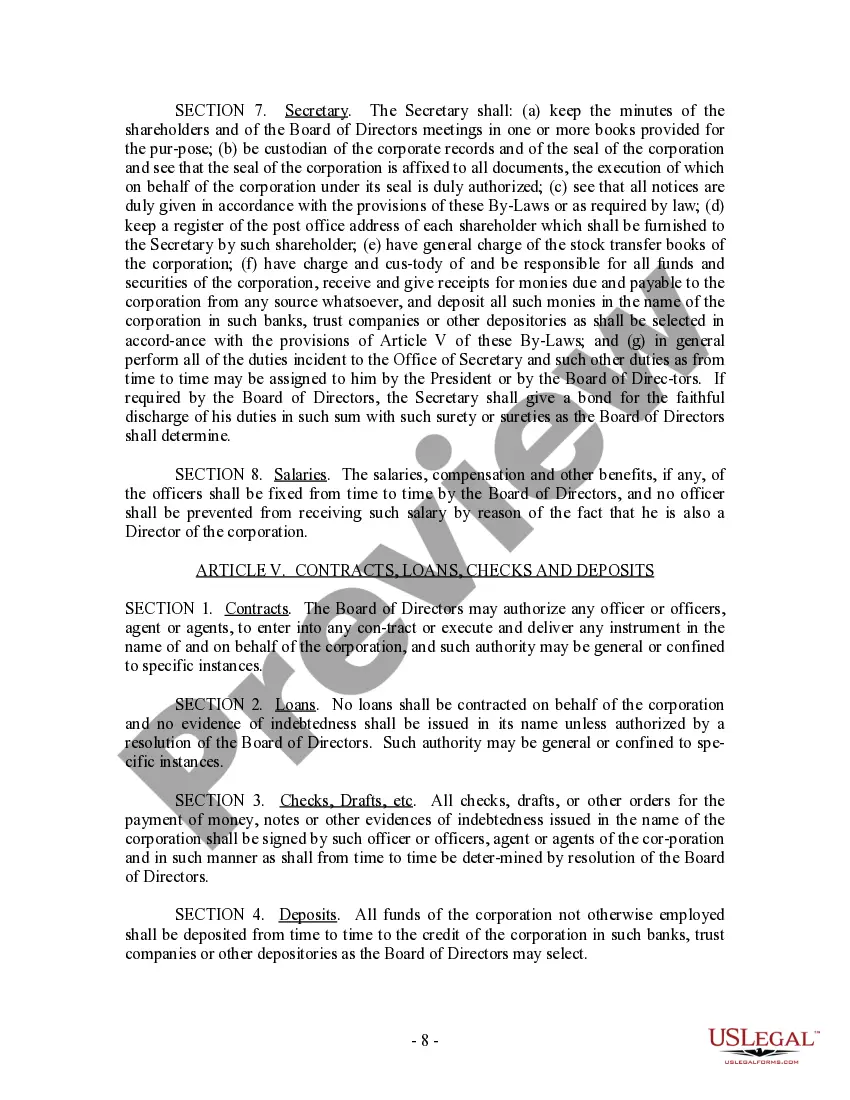 Preview Alaska Bylaws for Corporation