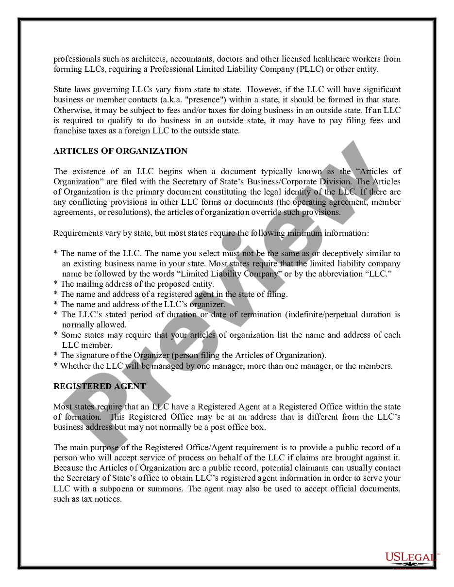 page 3 Alaska Limited Liability Company LLC Formation Package preview