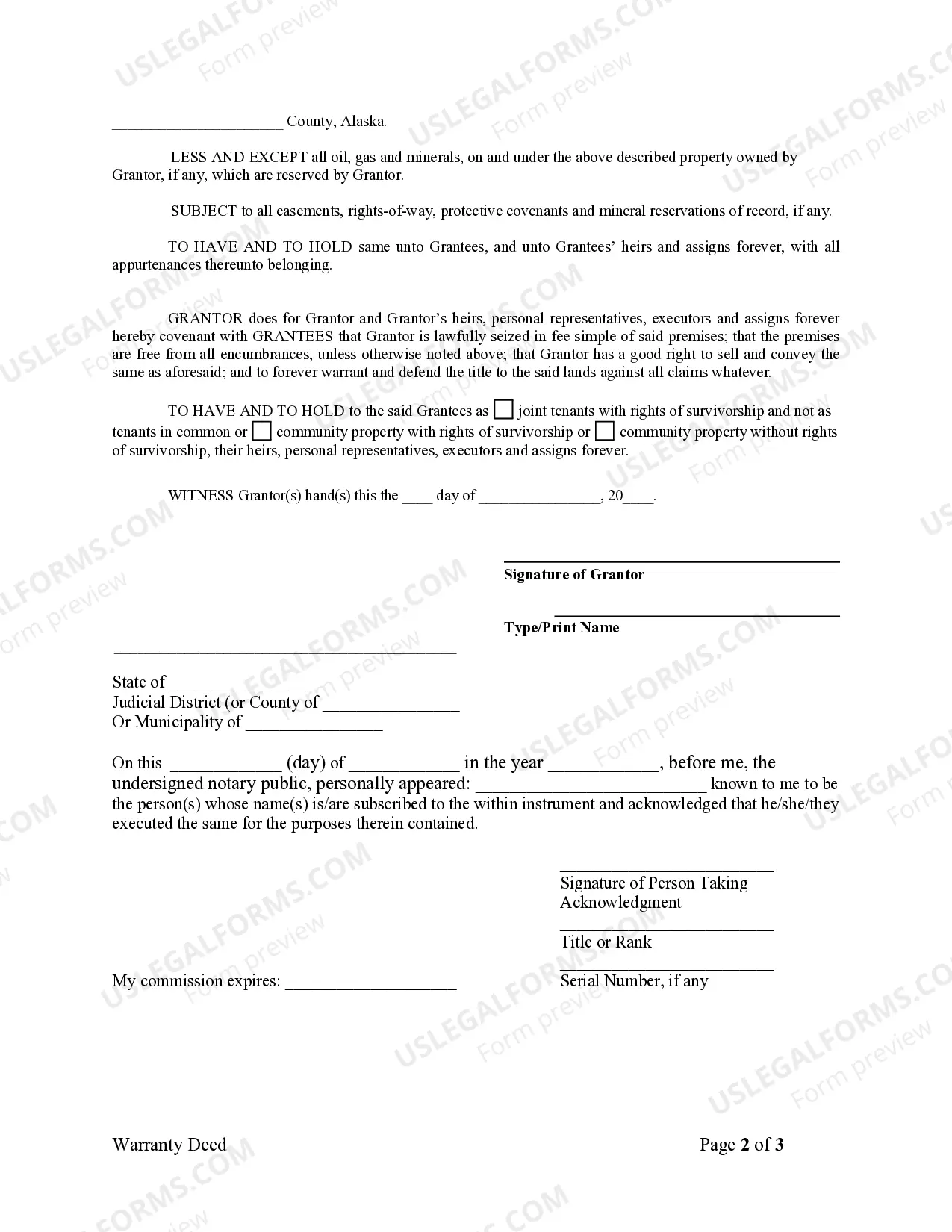 Preview Warranty Deed from Individual to Husband and Wife