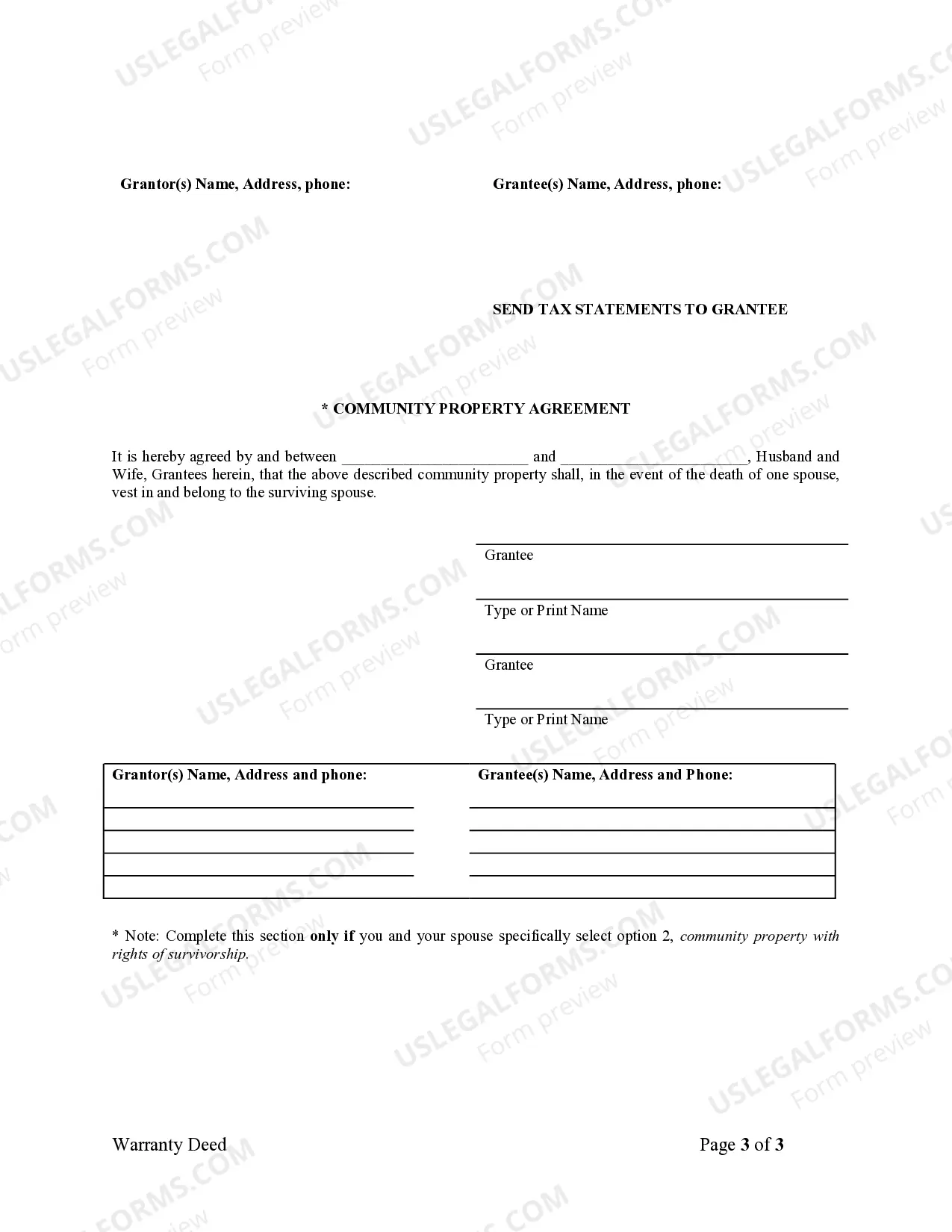 Preview Warranty Deed from Individual to Husband and Wife