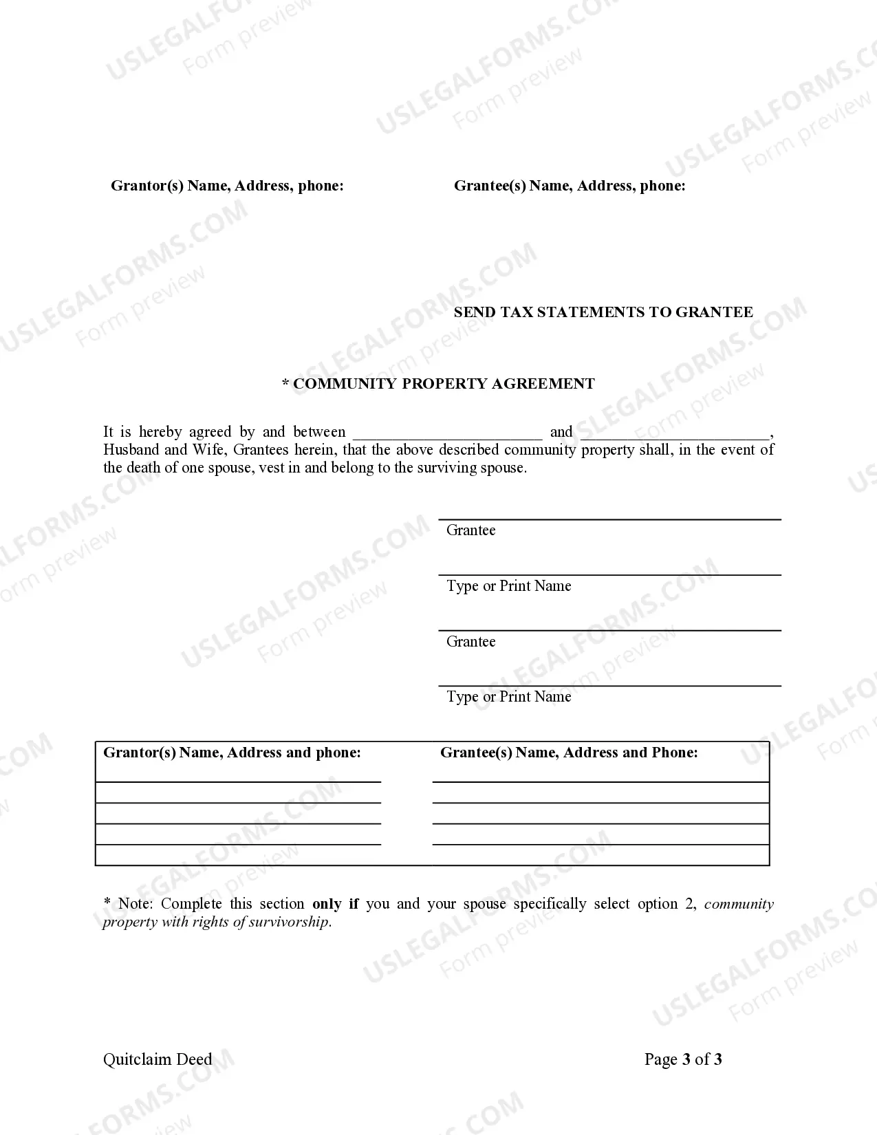Preview Quitclaim Deed from Corporation to Husband and Wife