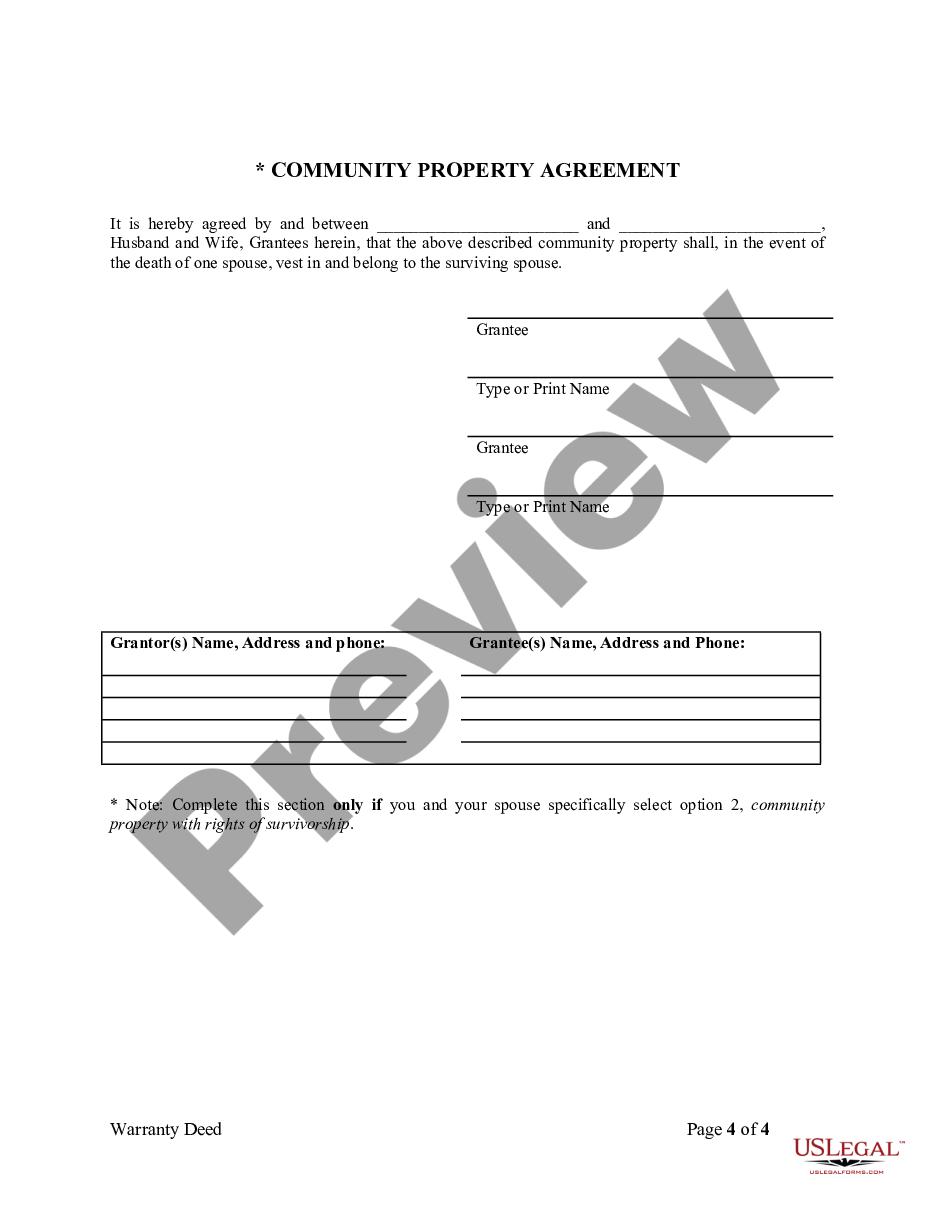 page 3 Warranty Deed from Corporation to Husband and Wife preview