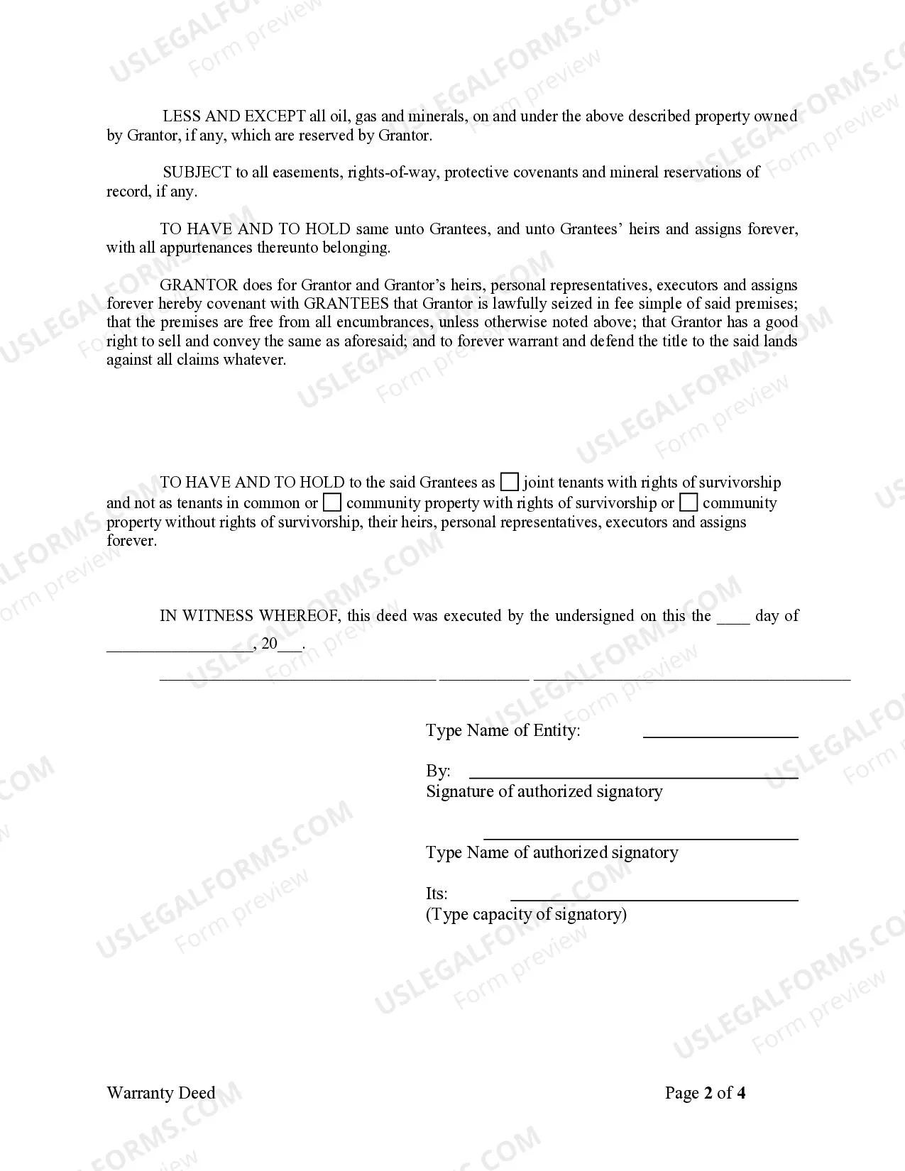 Preview Warranty Deed from Corporation to Husband and Wife