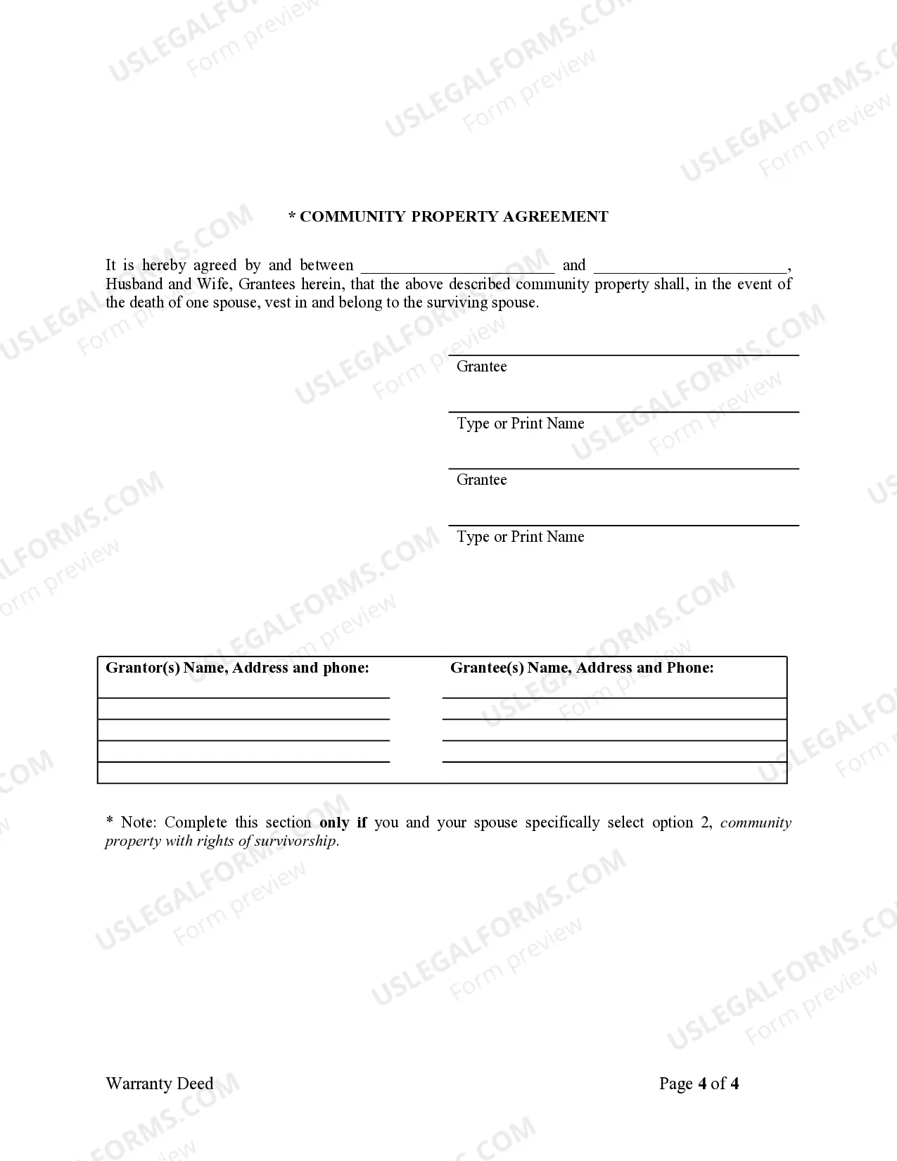 Preview Warranty Deed from Corporation to Husband and Wife