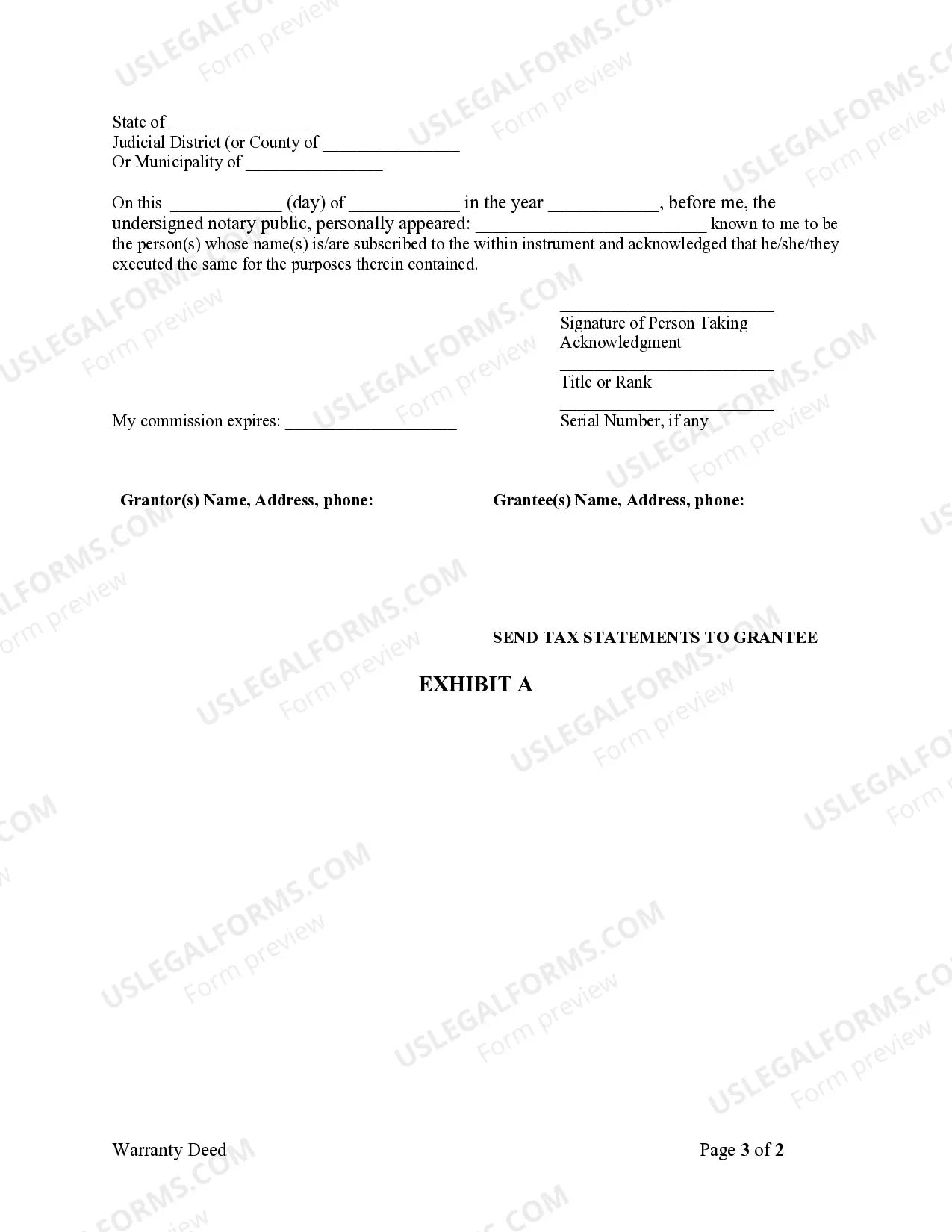 Preview Warranty Deed from Husband and Wife a Trust