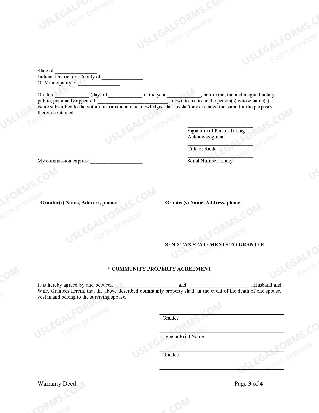 Preview Warranty Deed from Husband and Wife to Husband and Wife