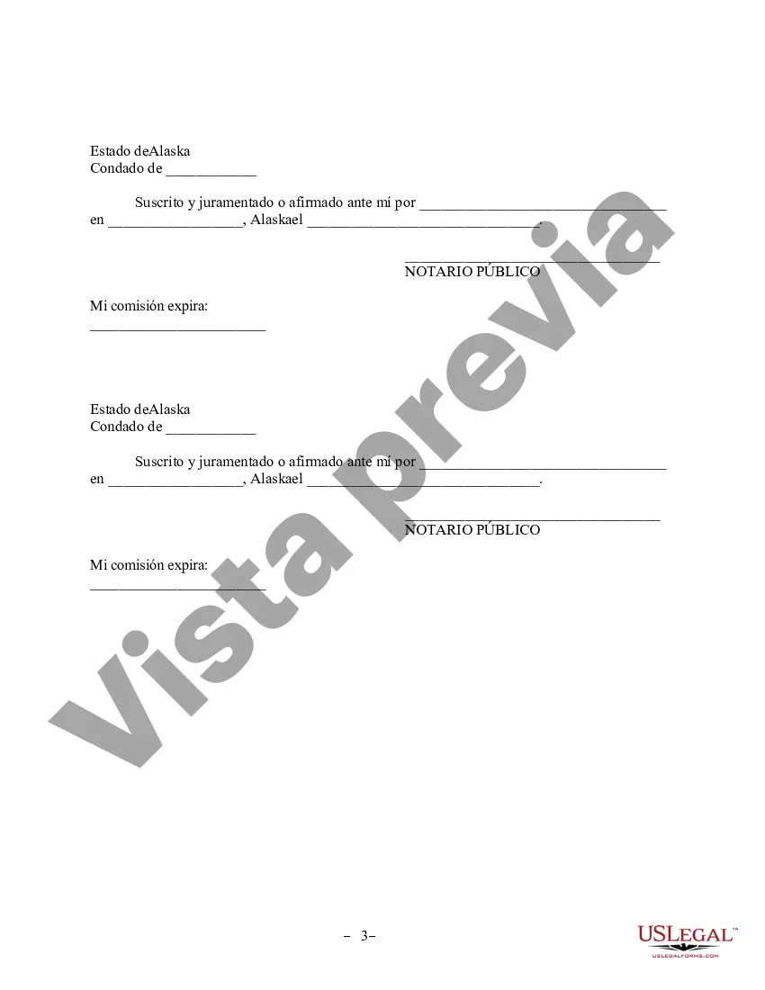 Preview Revocación del Acuerdo de propiedad posnupcial - Alaska