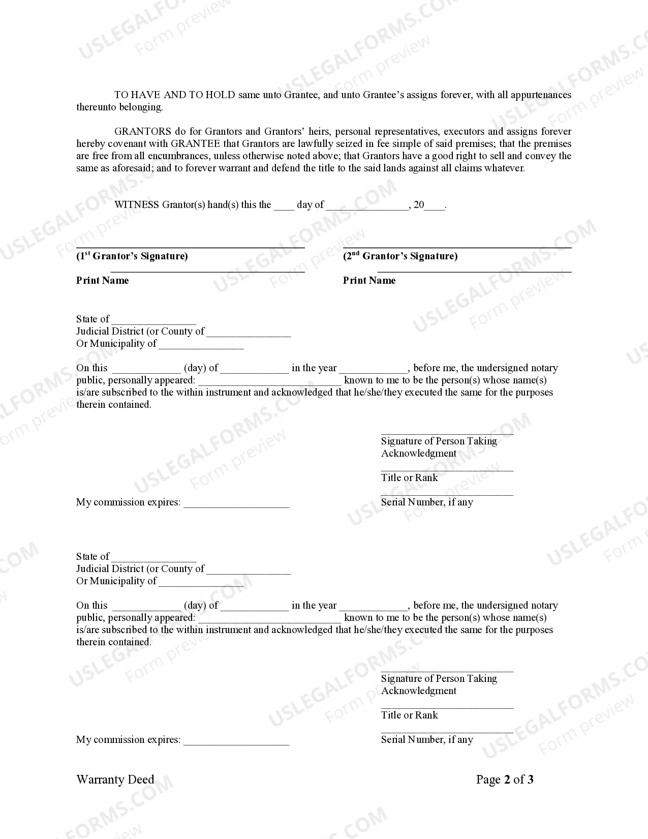 Preview Warranty Deed from Husband and Wife to an Individual