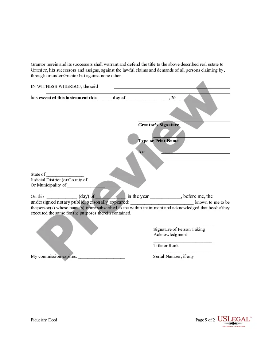 Preview Fiduciary Deed
