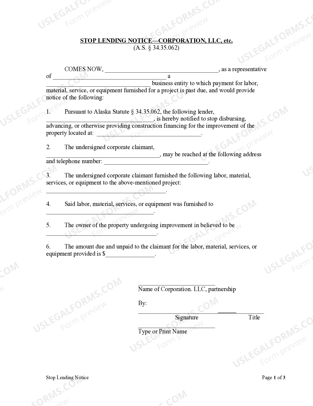 Alaska Corporate Withholding Tax US Legal Forms