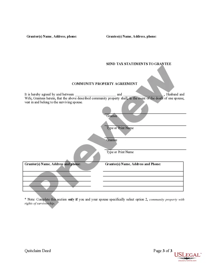 Preview Quitclaim Deed by Two Individuals to Husband and Wife