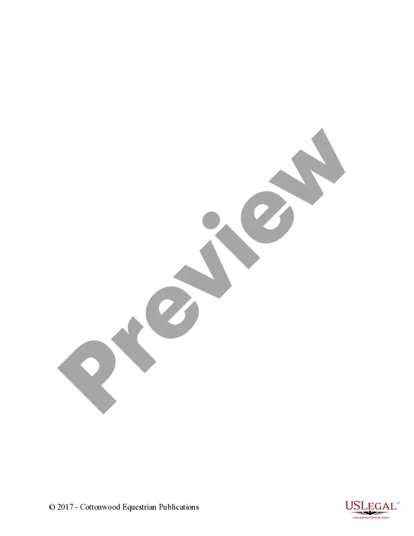 Preview Lesson, Horse Rental or Lease, and Arena Use Release - Horse Equine Forms