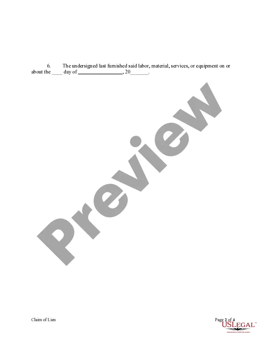 Preview Claim of Lien by Individual