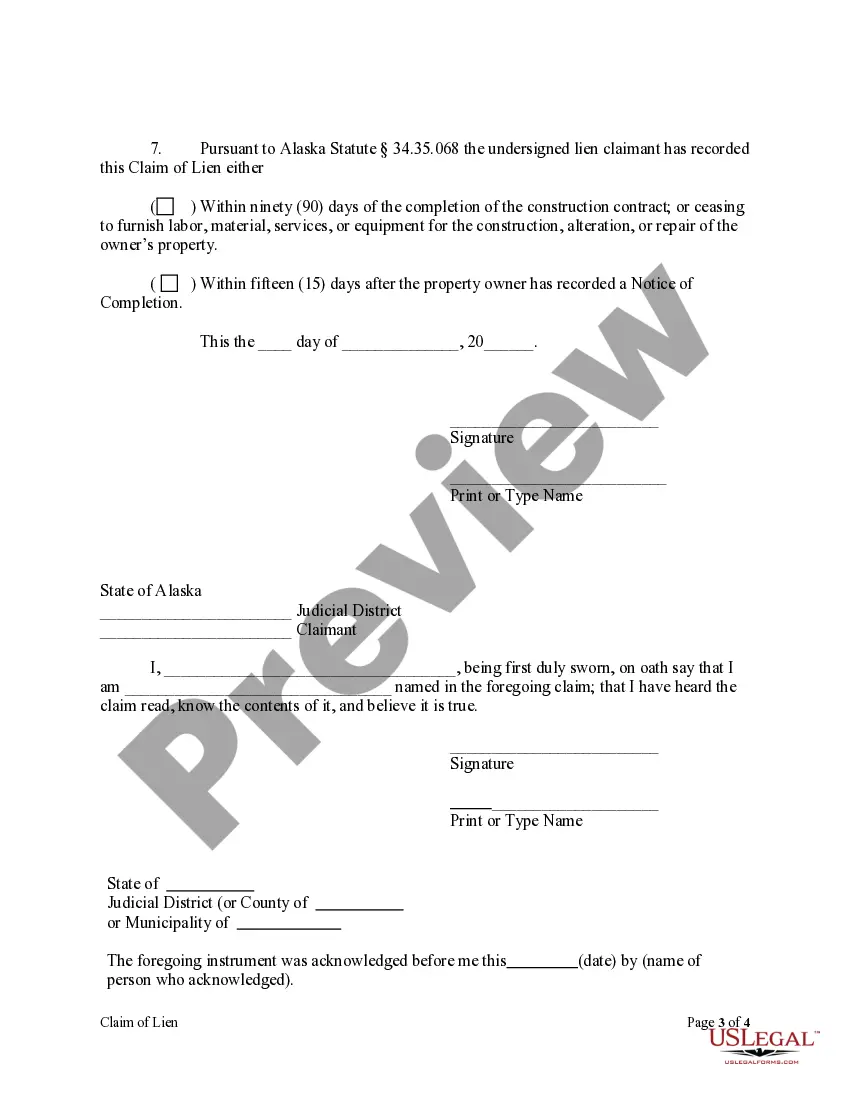Preview Claim of Lien by Individual