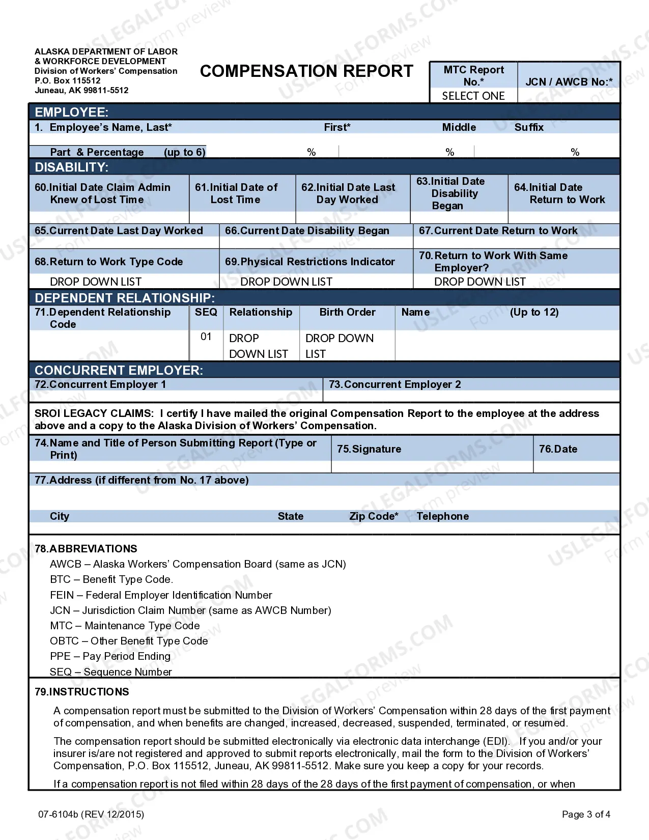 Preview Compensation Report