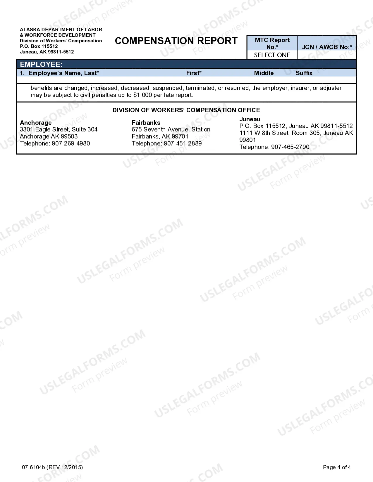 Preview Compensation Report