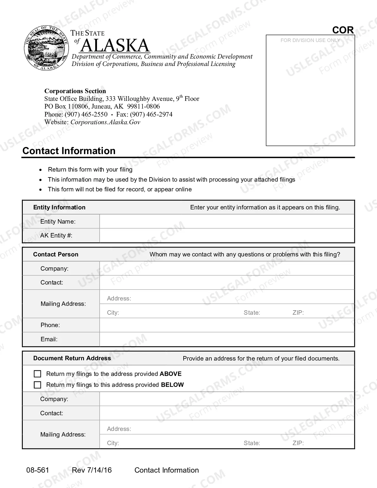 Preview Statement of Registered Agent Change for Domestic Religious Corporation