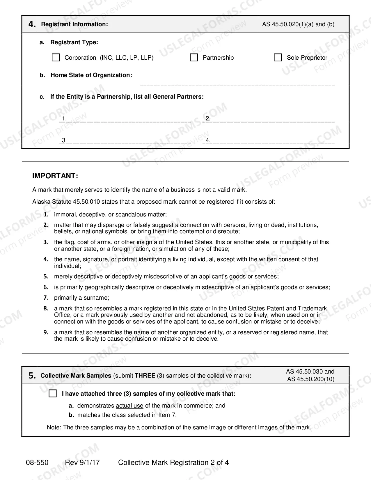 Preview New Application Only for Collective Mark Registration