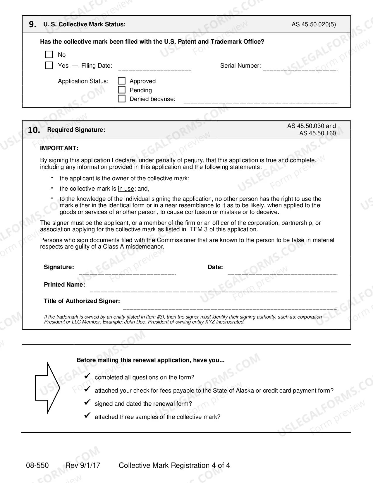 Preview New Application Only for Collective Mark Registration